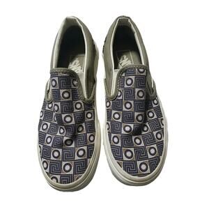 Women's Sz 6 Vans Classic Slip On Canvas Sneakers Geometric Print Sz 4.5 Men